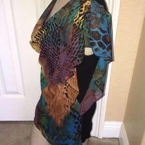 EUC Live and Let Live layered draped blouse gorgeous